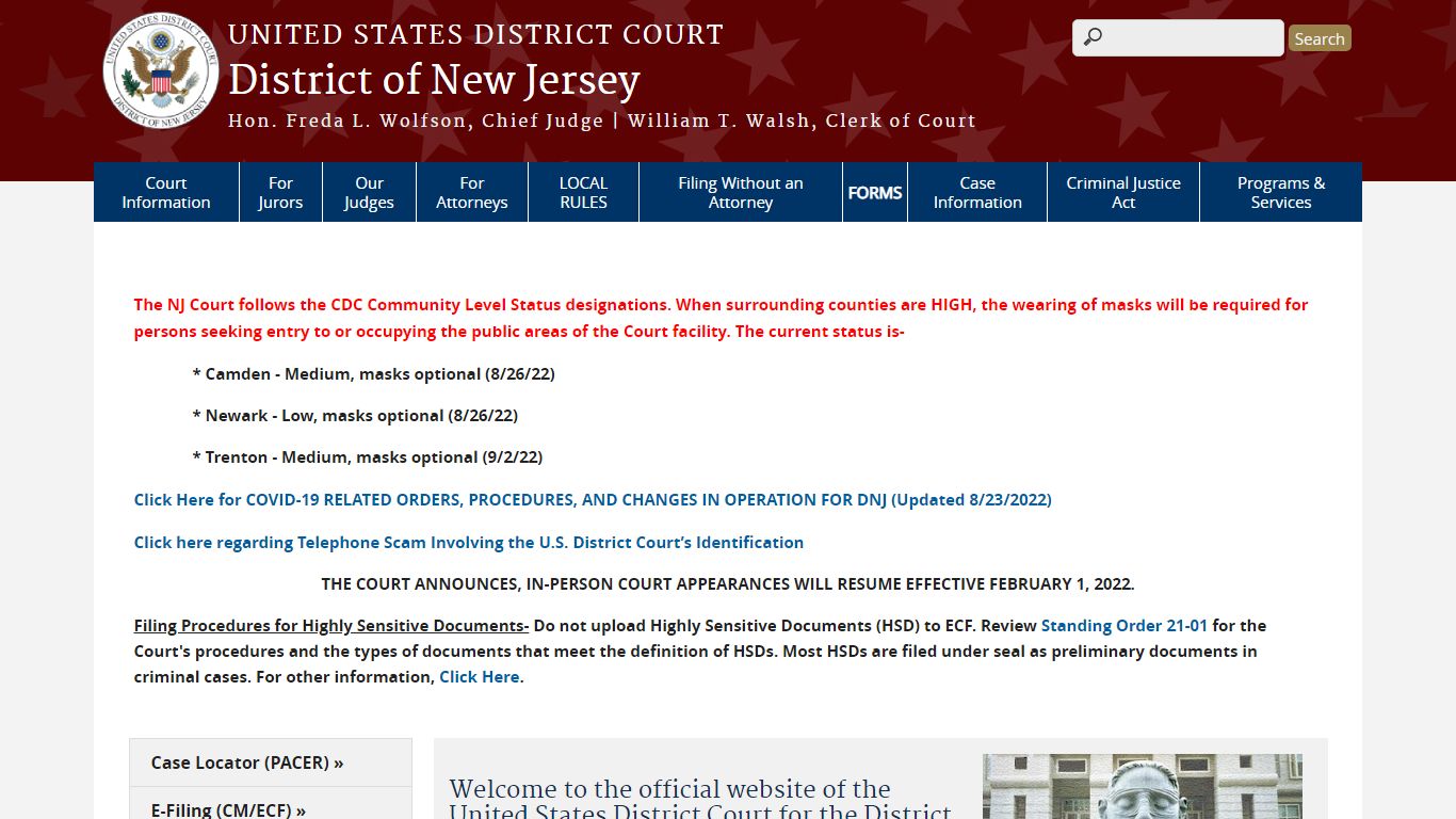 District of New Jersey | United States District Court